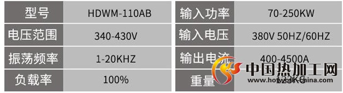 中频锻造透热炉技术参数