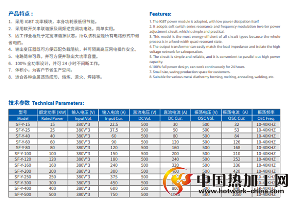 触摸屏数字感应加热设备技术参数