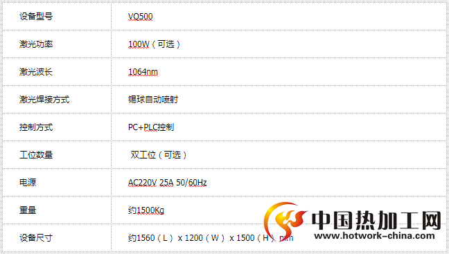 精密锡球激光焊机技术参数